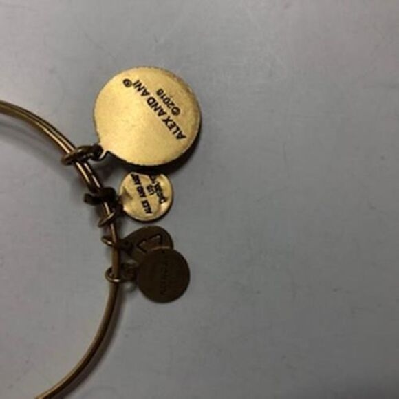 683 Alex & Ani 2016 initial "A" Goldtone bracelet - Picture 3 of 3